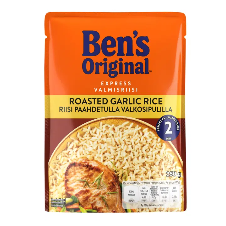 Ben's Original Valmisriisi Paahdetulla valkosipulilla (250 g)