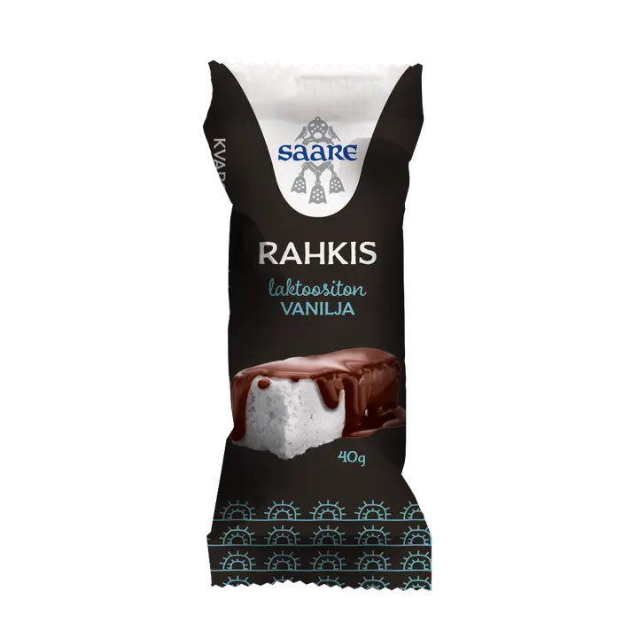 SAARE RAHKIS VANILJANMAKUINEN RAHKAPATUKKA KAAKAOKUORRUTTEELLA 40 g, LAKTOOSITON
