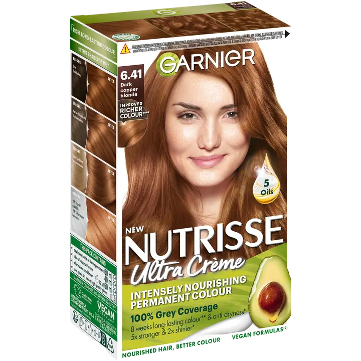 Garnier Nutrisse Ultra Créme 6.41 Dark Copper Blonde Tumma Kuparinvaalea kestoväri 1kpl