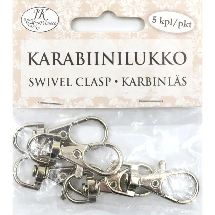 J.K. Primeco karabiinilukko 3,5cm 5kpl