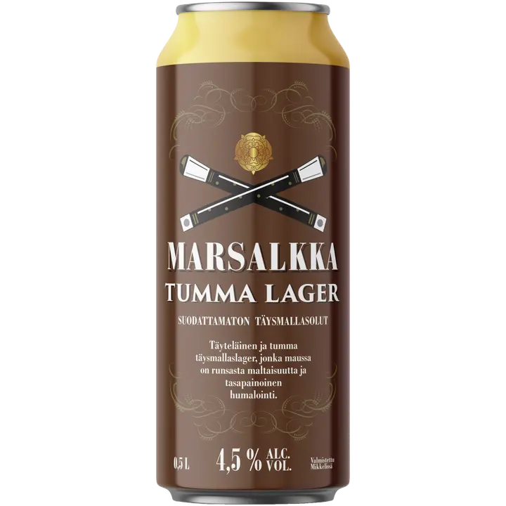Marsalkka Tumma Lager 4,5% olut 0,5l tölkki