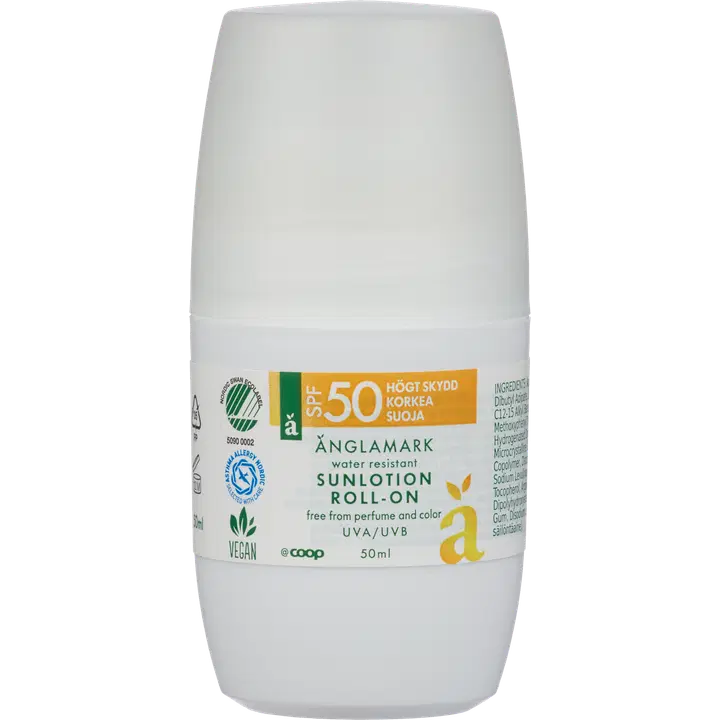 Änglamark päikesekreem Sun Roll-On SPF50 50ml