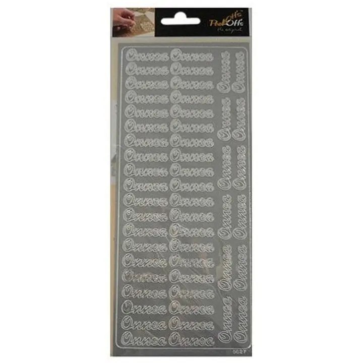 J.K. Primeco Onnea -ääriviivatarra hopea