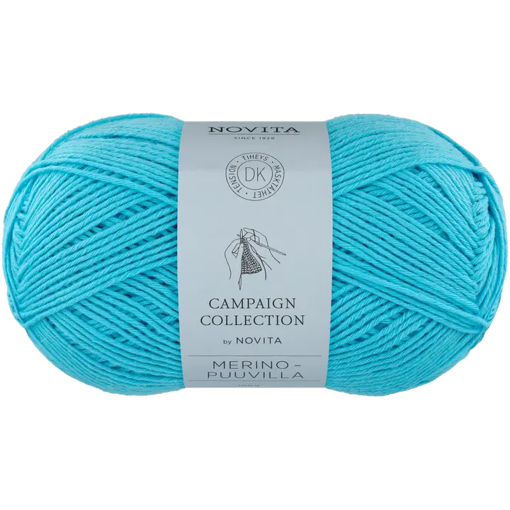 Novita neulelanka merino-puuvilla 100g turkoosi