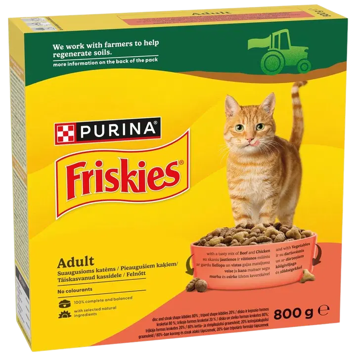 Friskies kuiv kassitoit veis-kana ja juurviljad 800g