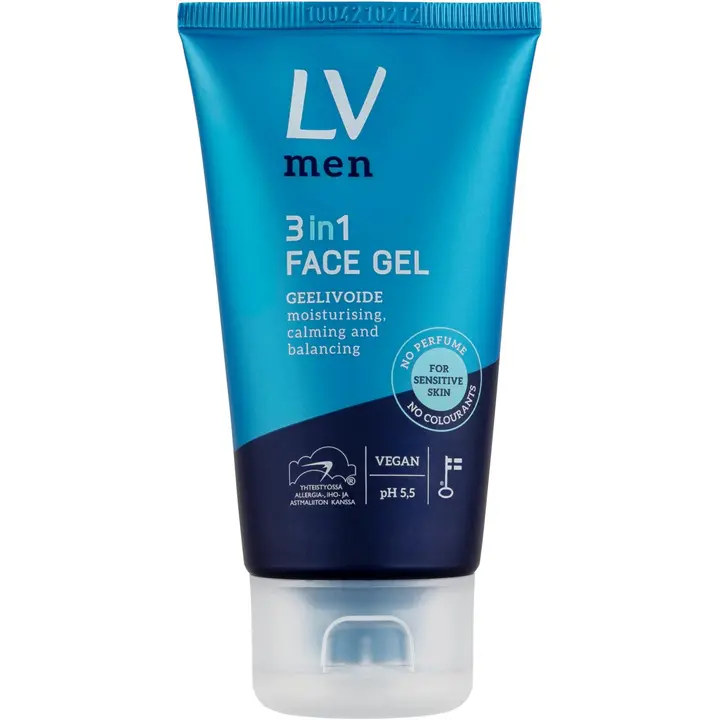 LV Men 3in1 Face gel geelivoide 75ml