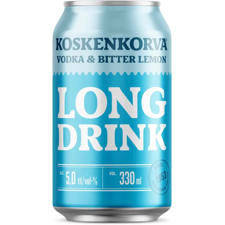 Koskenkorva Long Drink Bitter Lemon muu alkohoolne jook 5%vol 330 ml