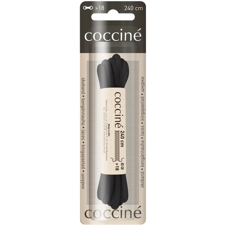 Coccine kengännauha 240 cm, musta