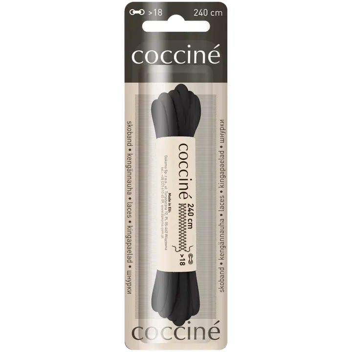 Coccine kengännauha 240 cm, musta