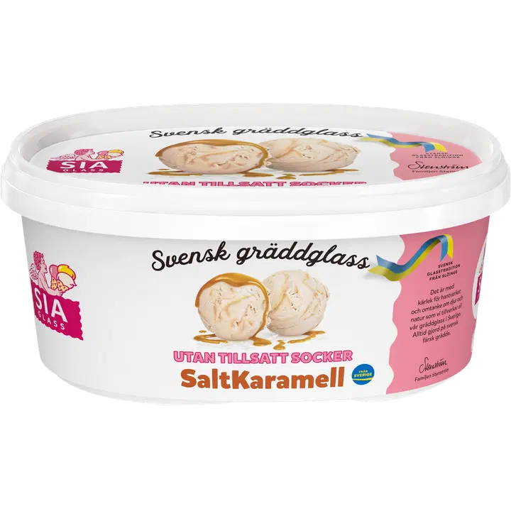 SIA jäätelöt Glass Ab suolakaramelli 0,75 l ilman lisättyä sokeria