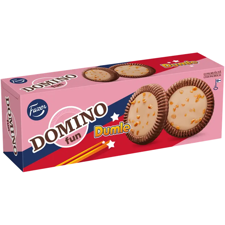 Fazer Domino Fun Dumle herkuttelukeksi 120g