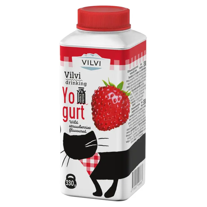 Vilvi metsmaasikamaitseline joogijogurt 2% rasva, 330g