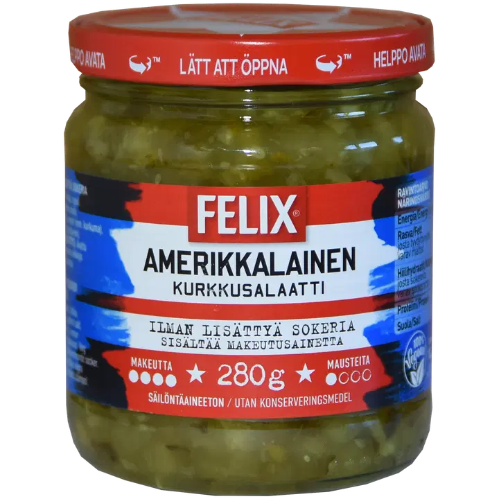 Felix Amerikkalainen ilman lisättyä sokeria kurkkusalaatti 280g
