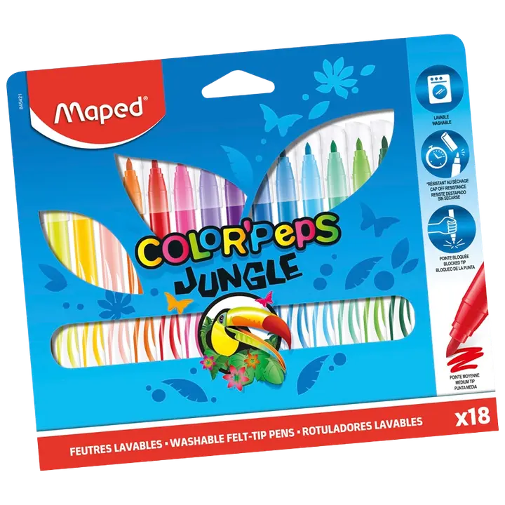 Viltpliiats colorpeps jungle 18tk