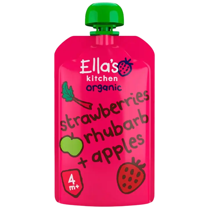 Ella's kitchen orgaaniline maasika, rabarberi ja õunapüree 120g