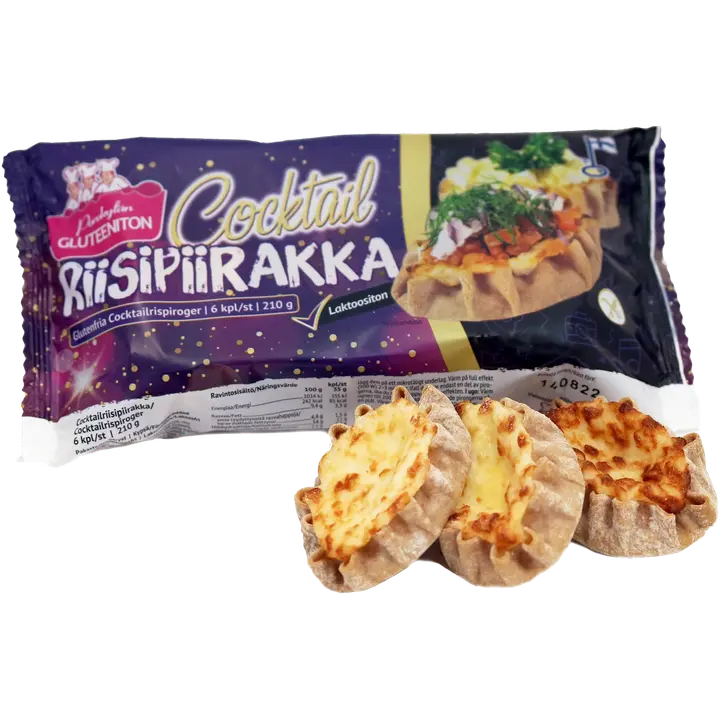 Porokylän Cocktailriisipiirakka 6 kpl / 210 g gluteeniton laktoositon