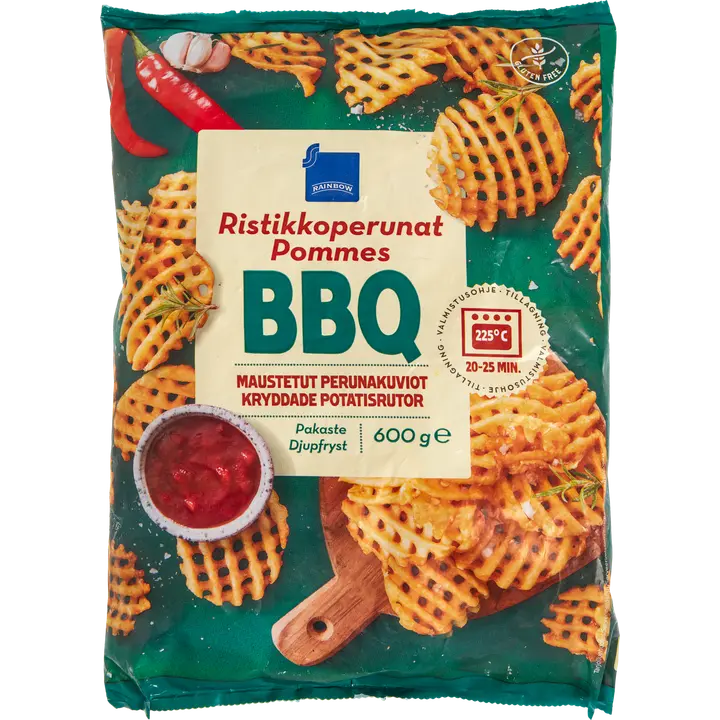 Rainbow 600g BBQ ristikkoperunat pakaste