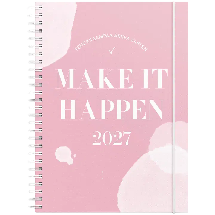 Burde Kalenteri 2027 Make It Happen roosa