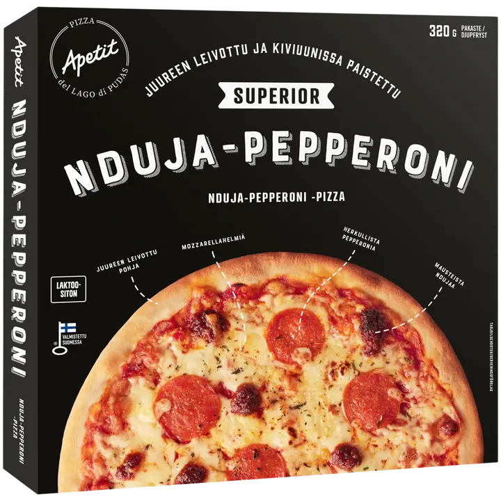 Apetit Superior Nduja-pepperoni pizza pakaste 320g