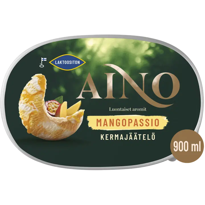 Aino Mangopassio Laktoositon kermajäätelö kotipakkaus 500g/900ml