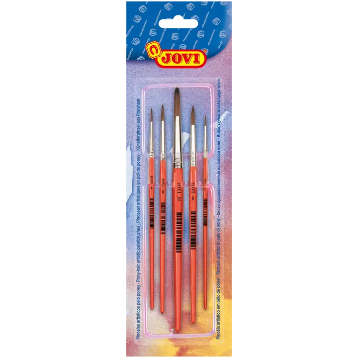 Pintslikomplekt jovi 5tk blistris (0,4,6,8,12), poni, ć¼mar