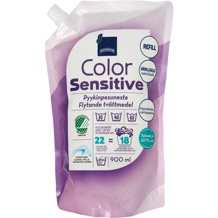 Rainbow Color Sensitive pyykinpesuneste värillisille tekstiileille 900 ml