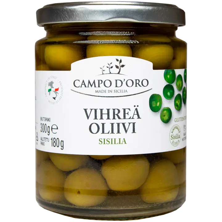 Campo D’oro sisilialainen vihreä oliivi 290 g