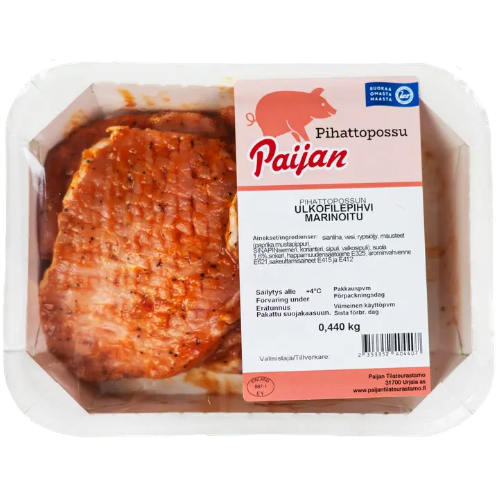 Paijan tilateurastamo Ulkofilepihvi marinoitu 0,5 kg