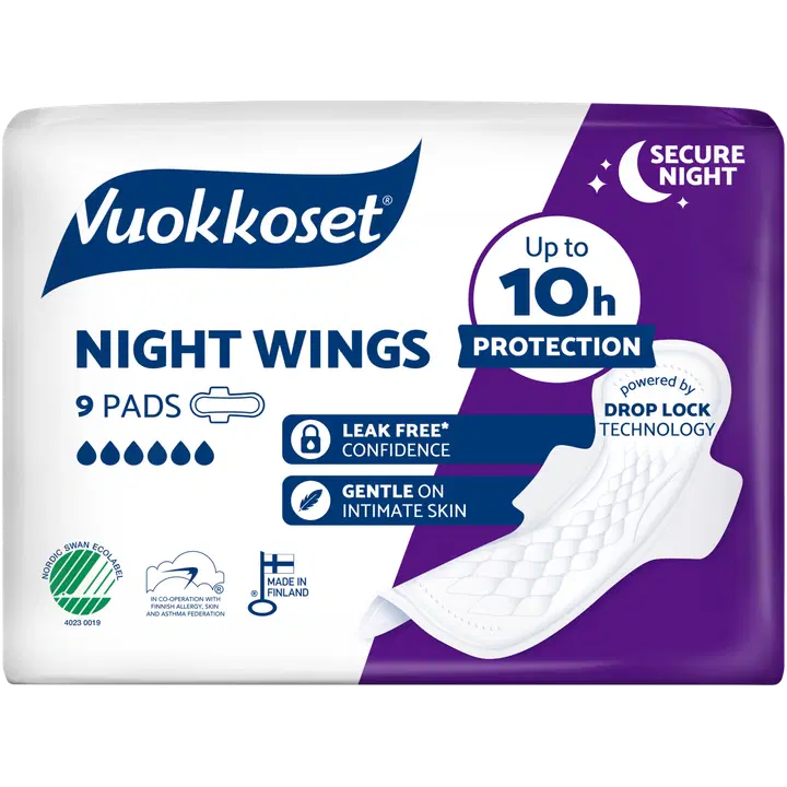 Vuokkoset Night Wings yöside 9 kpl
