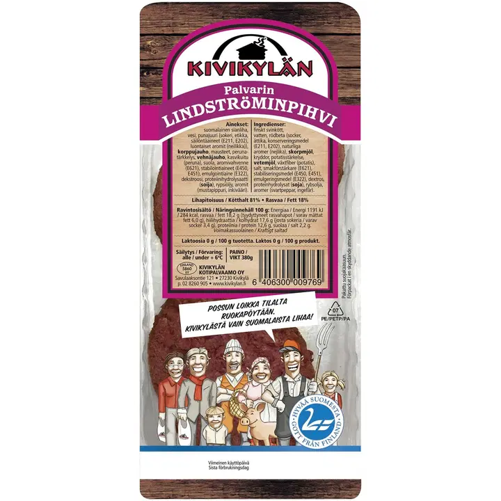 Kivikylän Palvarin Lindströminpihvi 380g