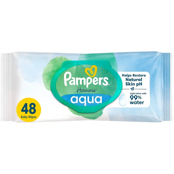 Pampers Harmonie Aqua 48kpl puhdistuspyyhe
