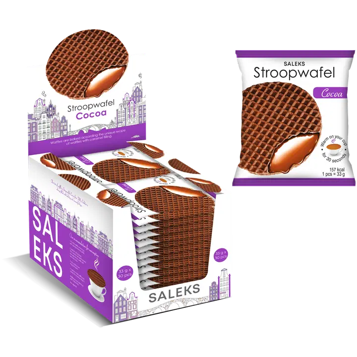 Saleks vahvel stroopwafel karamelli & kakao