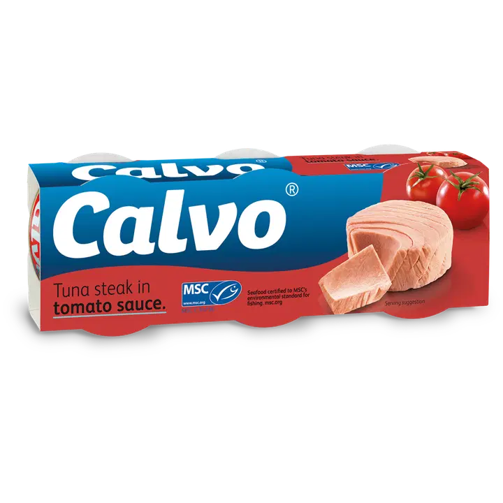 Calvo tonfisk i tomatsås MSC 3x80/52g