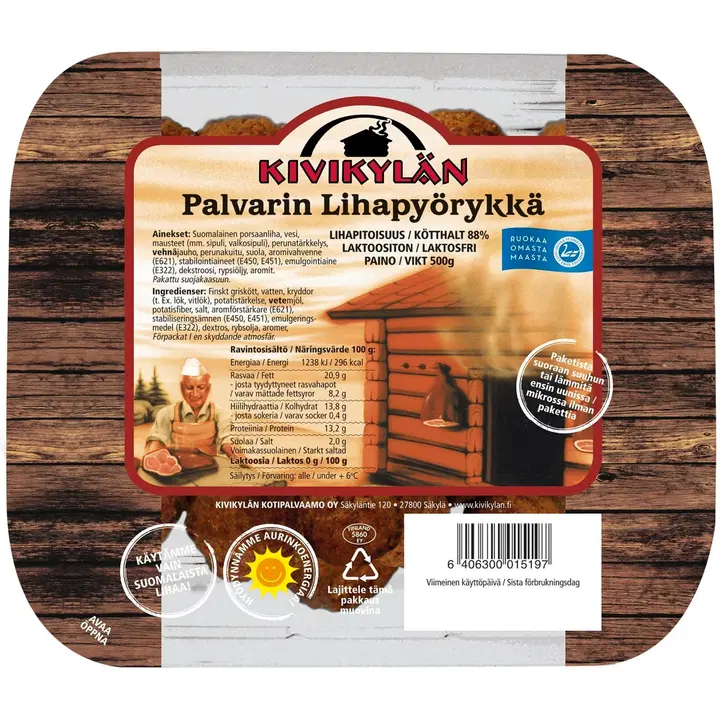 Kivikylän Palvarin Lihapyörykkä  500 g