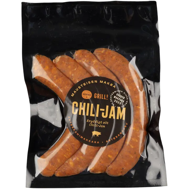 Herkku Grills Chili-Jam artesaaniraakamakkara 4 kpl