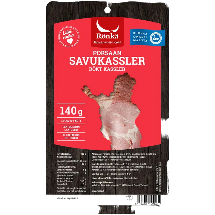 Rönkä Porsaan savukassler 140g siivu