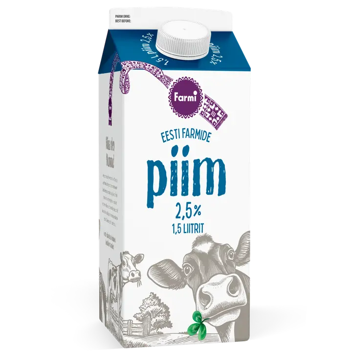 Farmi piim 2,5%, 1,5l