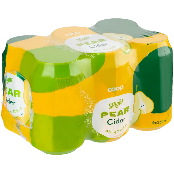 6 x Coop päärynäsiideri light 4,7 % 0,33 l tlk