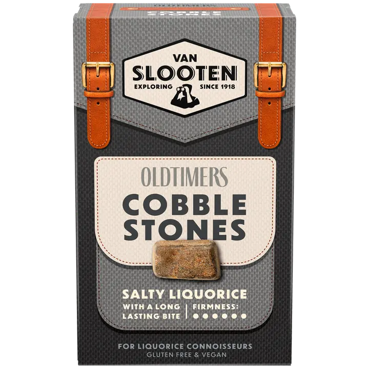 Van Slooten Oldtimers Cobble Stone Liquorice 235g