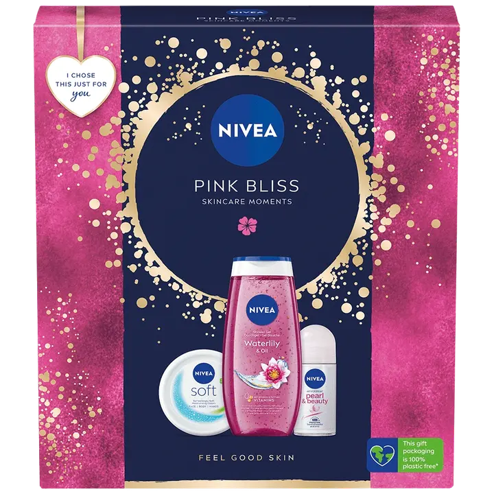 Kinkekomplekt Nivea Pink Bliss 3tk