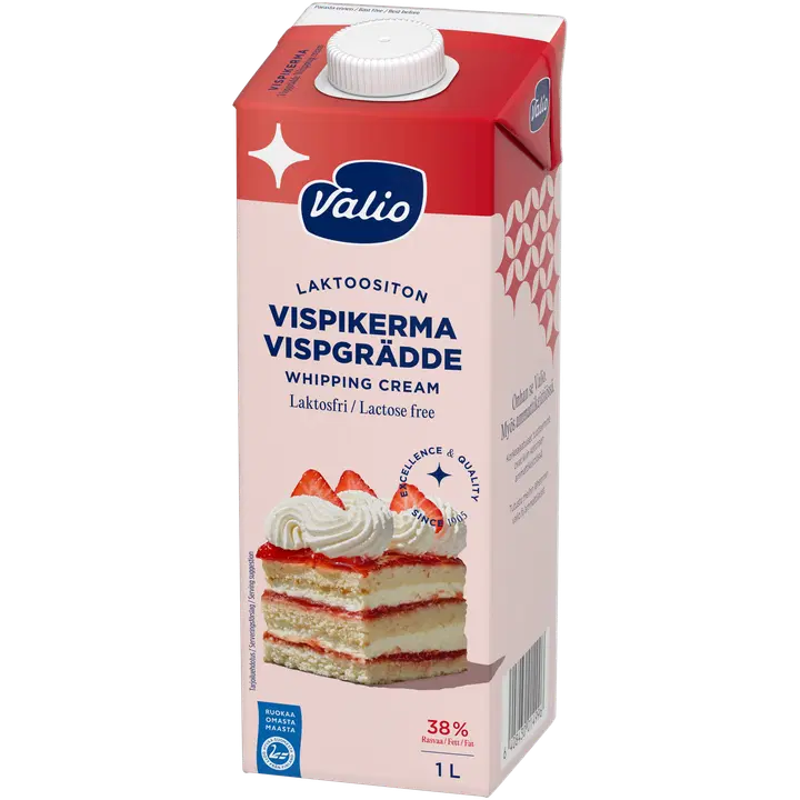 Valio vispikerma UHT laktoositon 1 l