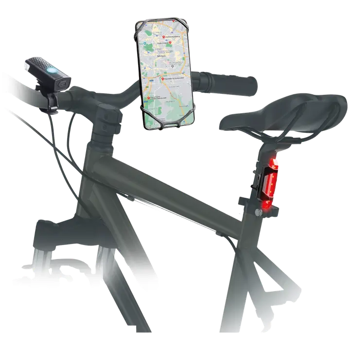 Telefonihoidik jalgrattale+valgusti SBS E-Go