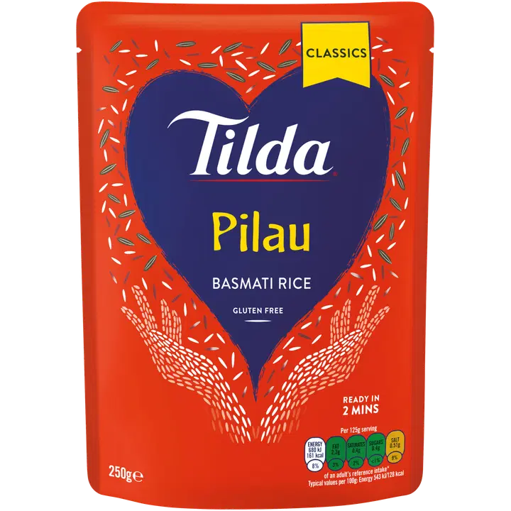 Tilda Pilau basmatiriisi 250g valmisriisi