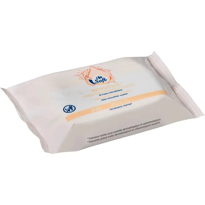 Carrefour Soft Sensitive Micellar Water puhdistusliina 25 kpl