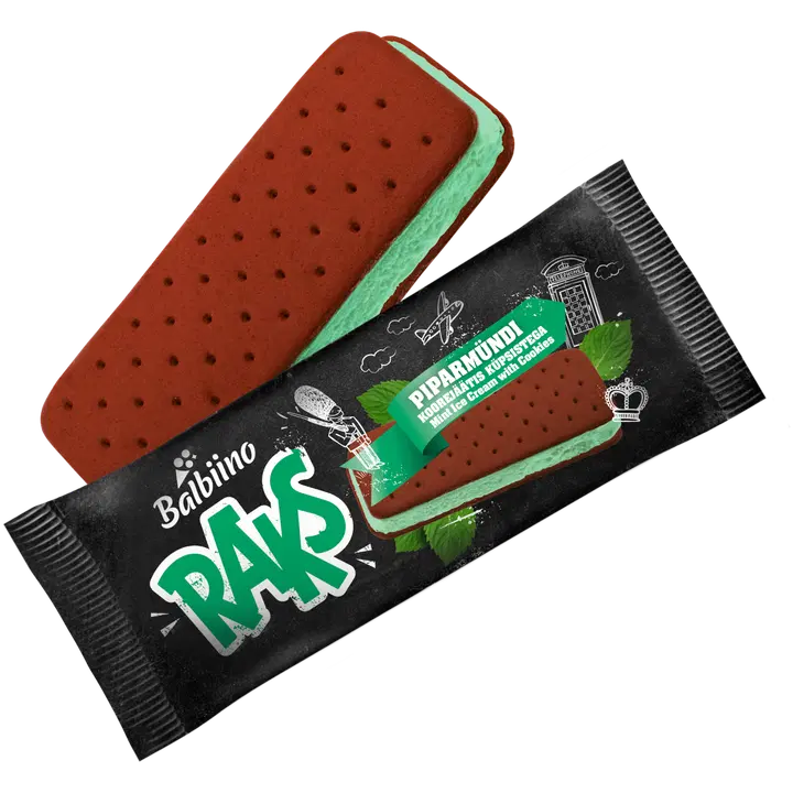 Raks Piparmündi-Koorejäätis Küpsistega 56 g