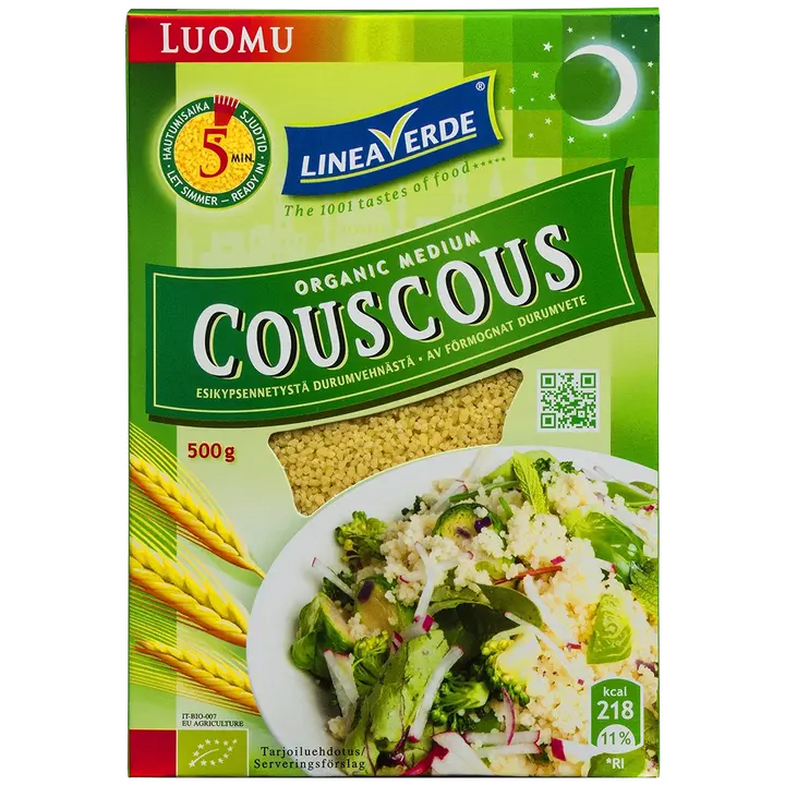 Linea Verde medium durumvehnä luomu couscous 500g