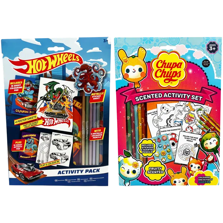 Puuhapakkaus Hot Wheels ja Chupa Chups, erilaisia