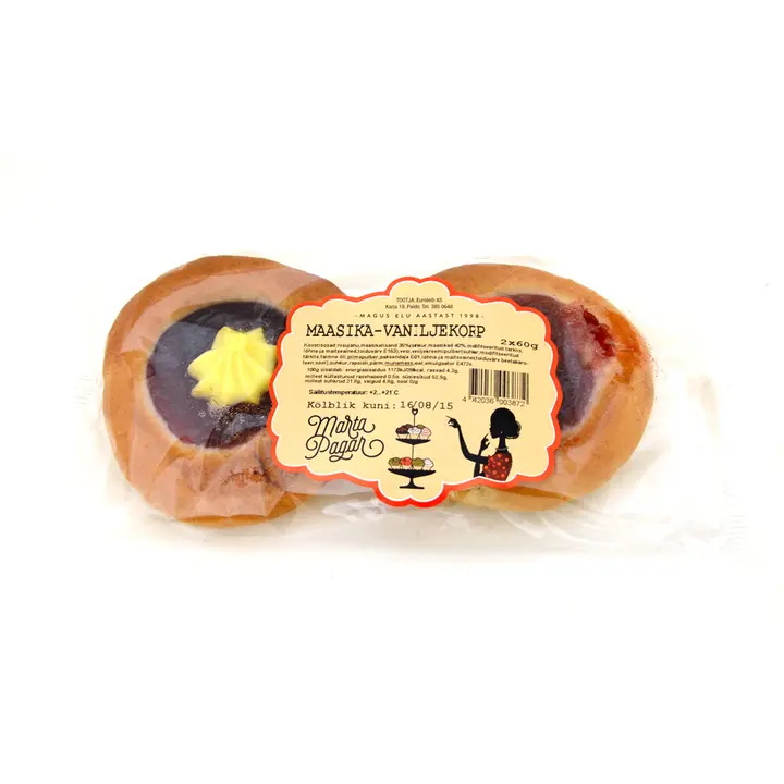Marta Pagar Maasika-Vaniljekorp 2x60 G