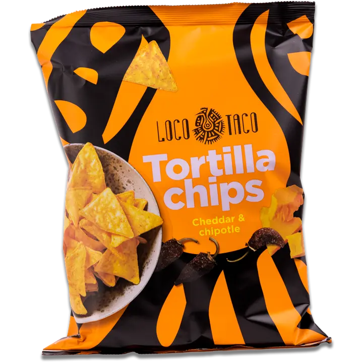 Loco Taco Tortilla chips cheddar & chipotle 150g
