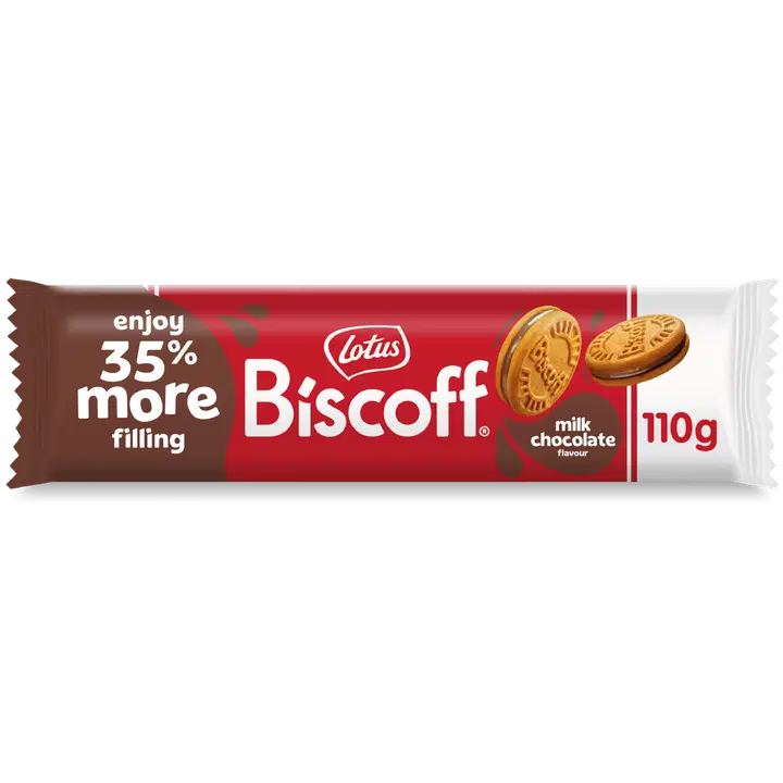 Lotus Biscoff Maitosuklaa täytekeksi 110g